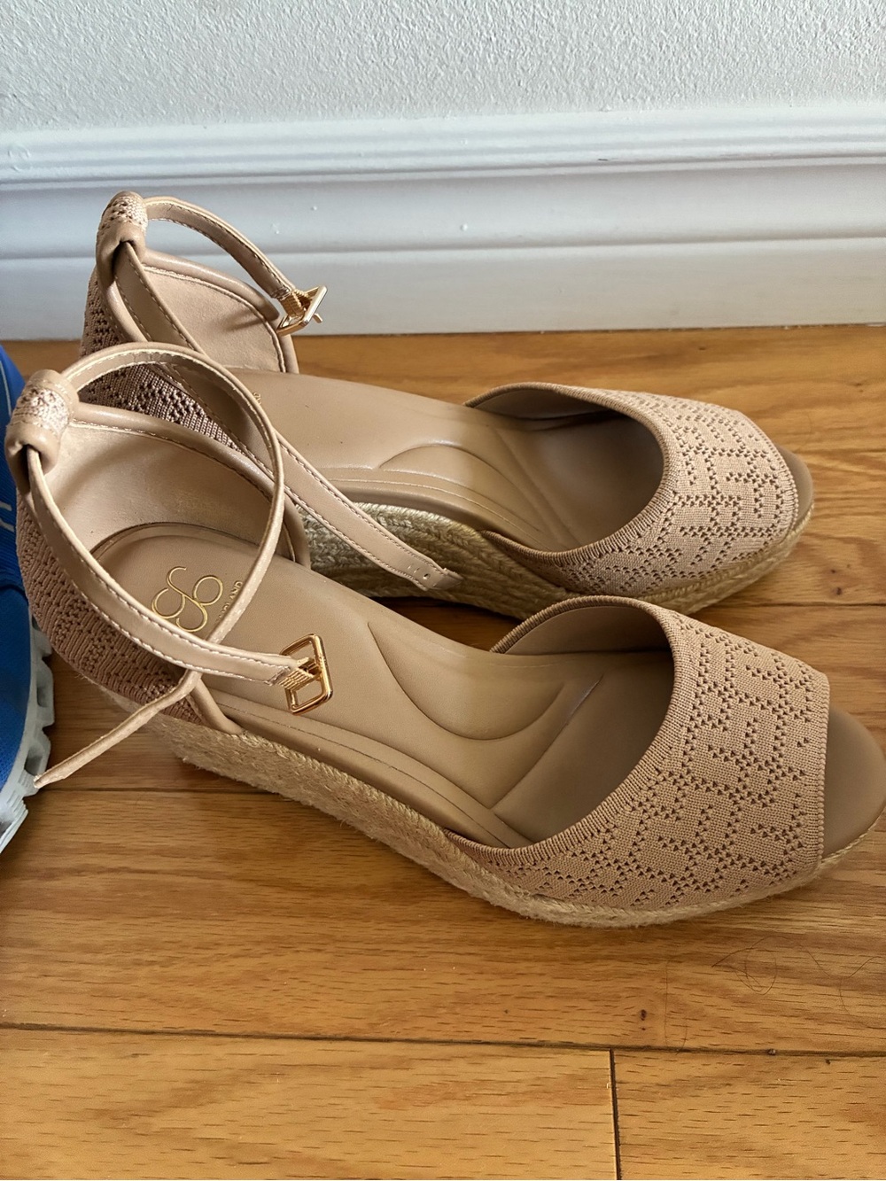Cozy Island ComfortWedge Women's Ankle-Strap Wedge Sandals in Nude